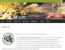 Tablet Screenshot of lakewildernessarboretum.org